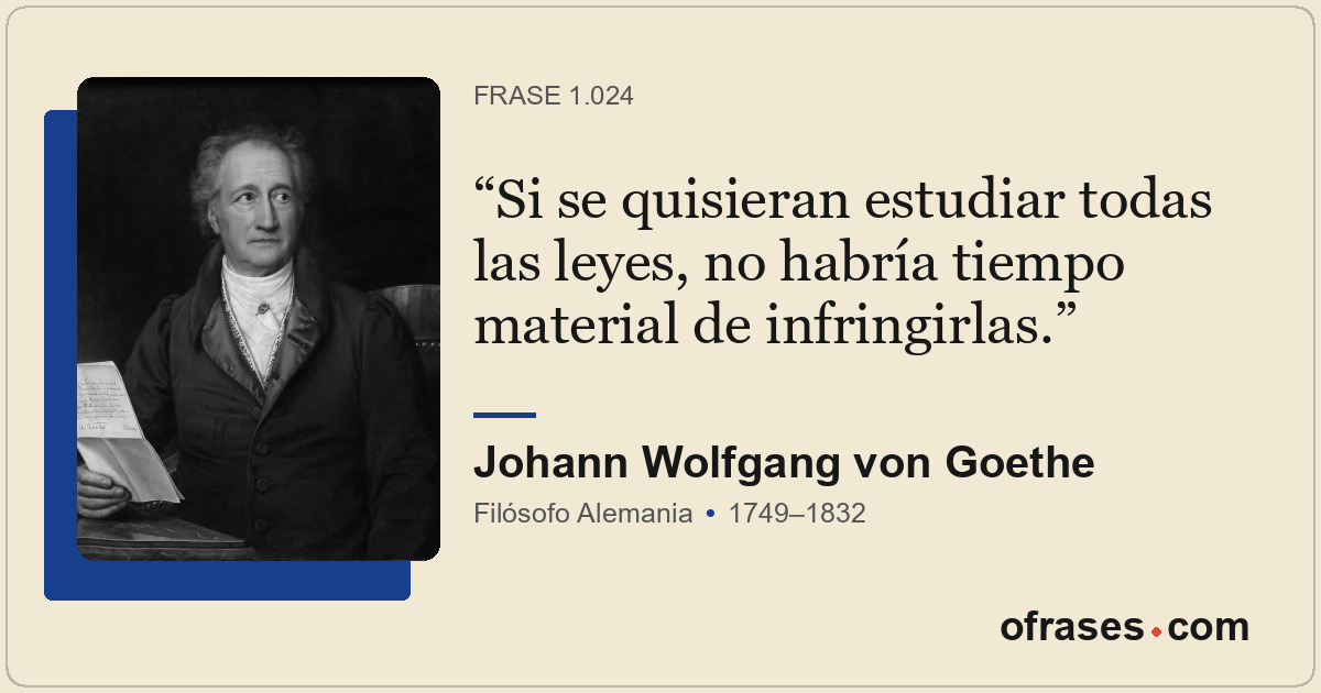 Si se quisieran estudiar todas las leyes, no habría tiempo material de infringir...