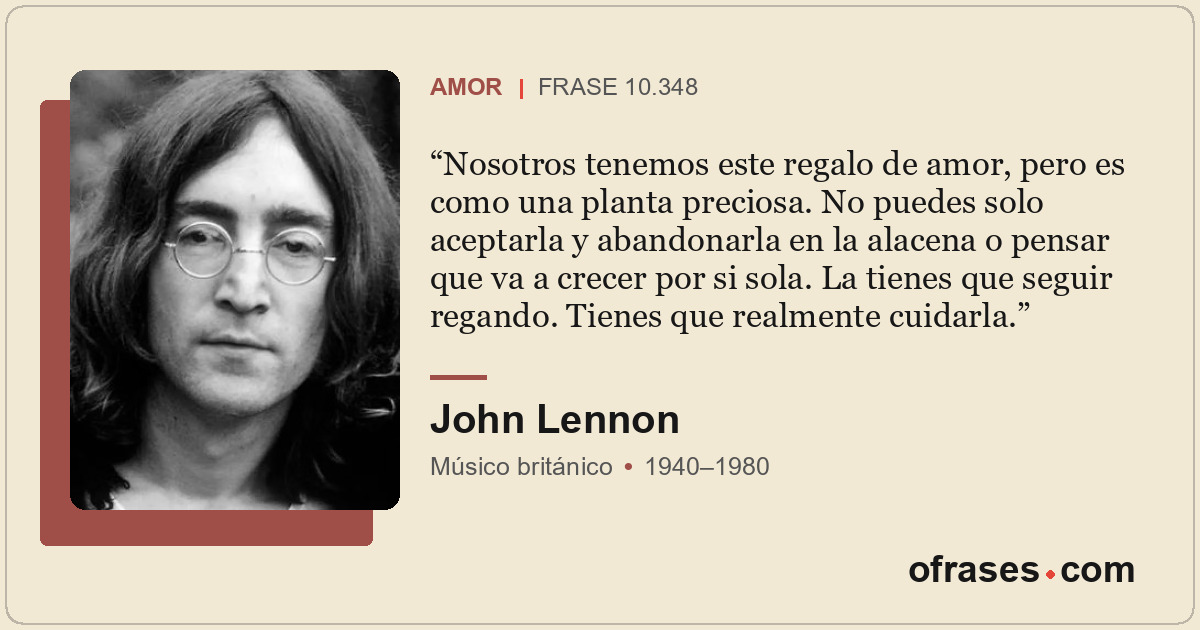 Nosotros tenemos este regalo de amor, pero es como una planta preciosa. No puede...