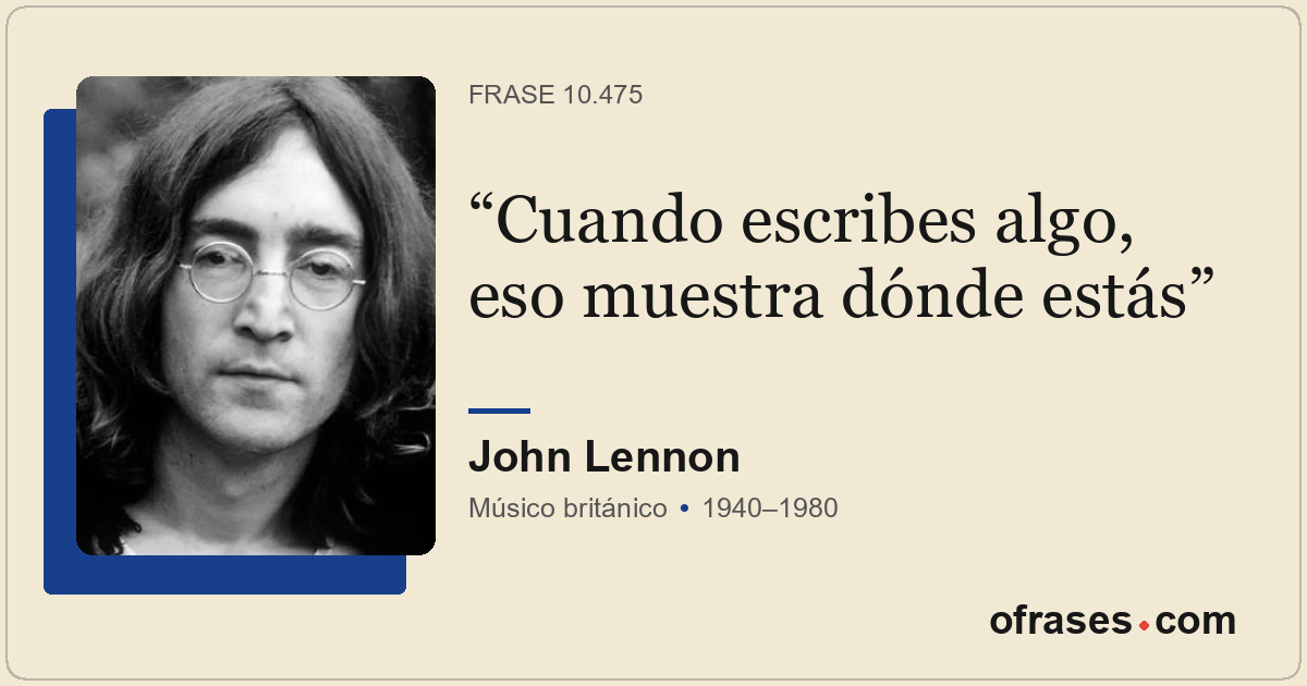 Cuando escribes algo, eso muestra dónde estás