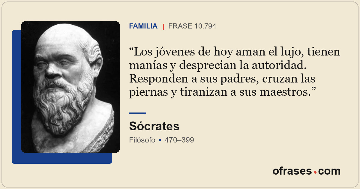 Los jóvenes de hoy aman el lujo, tienen manías y desprecian la autoridad. Respon...