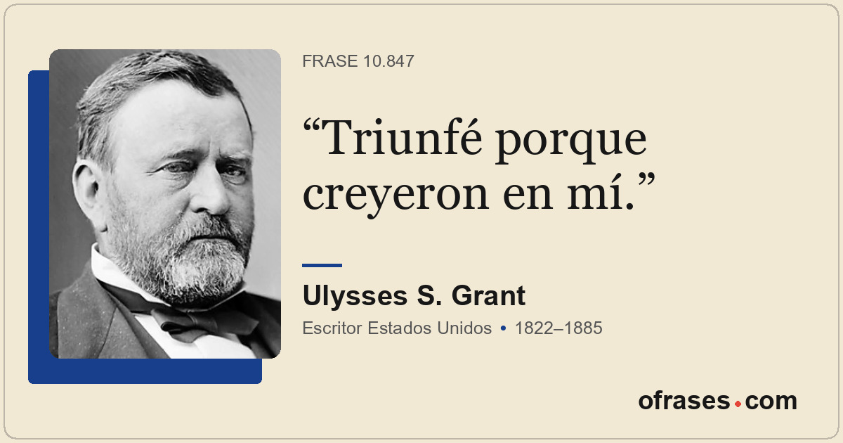 Triunfé porque creyeron en mí.