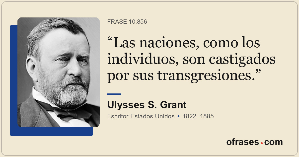 Las naciones, como los individuos, son castigados por sus transgresiones.