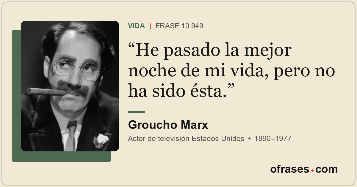 He pasado la mejor noche de mi vida, pero no ha sido ésta.