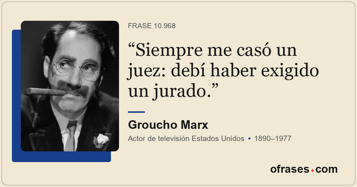 Siempre me casó un juez: debí haber exigido un jurado.