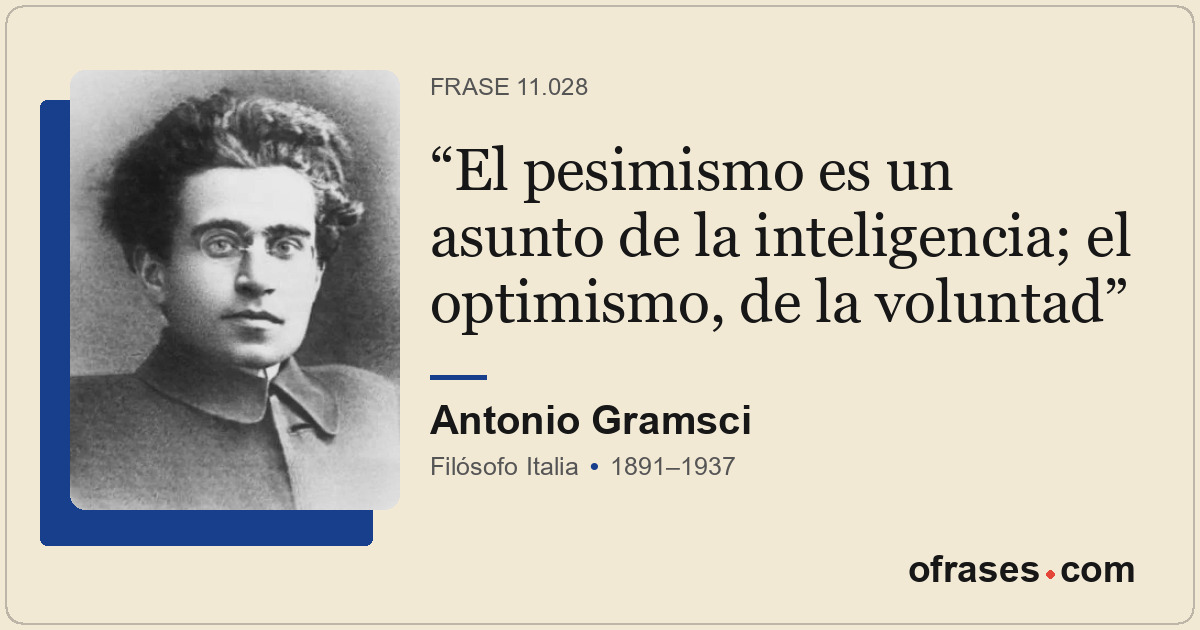 El pesimismo es un asunto de la inteligencia; el optimismo, de la voluntad