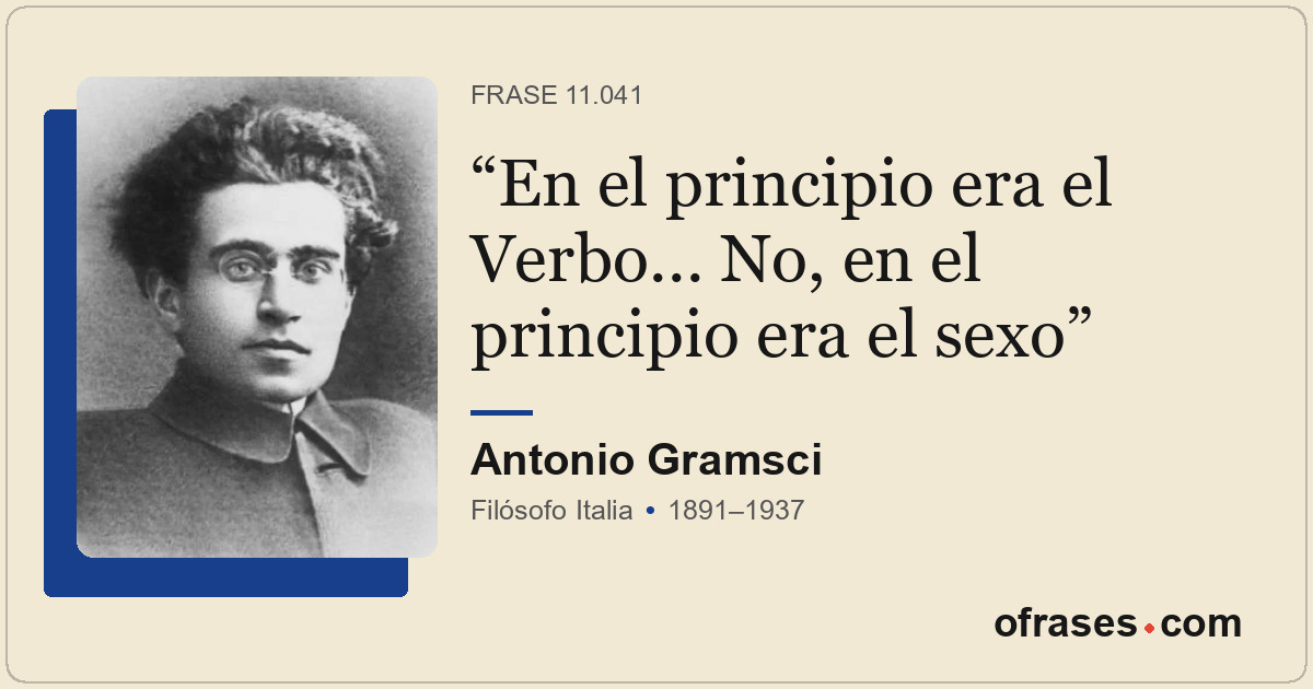 En el principio era el Verbo... No, en el principio era el sexo
