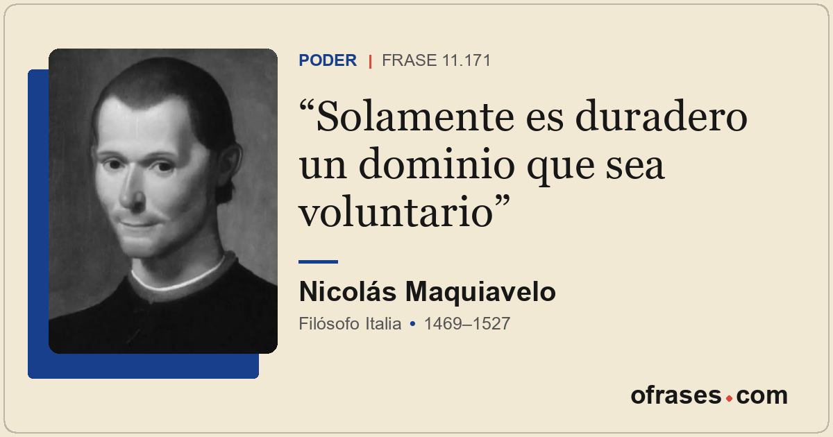 Solamente es duradero un dominio que sea voluntario