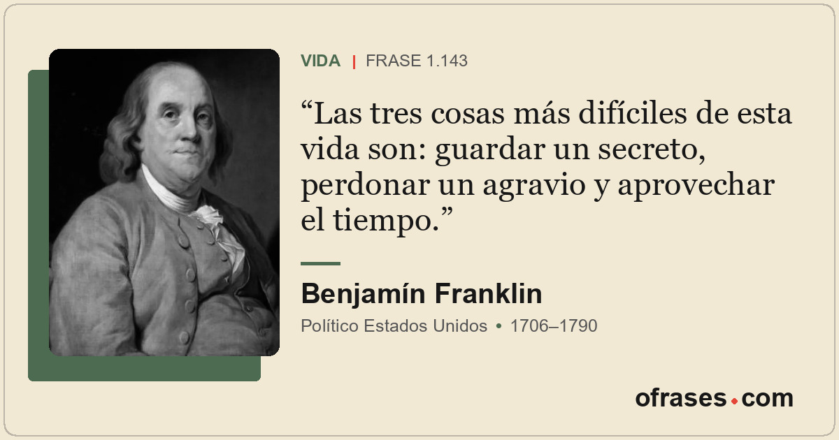 Las tres cosas más difíciles de esta vida son: guardar un secreto, perdonar un a...