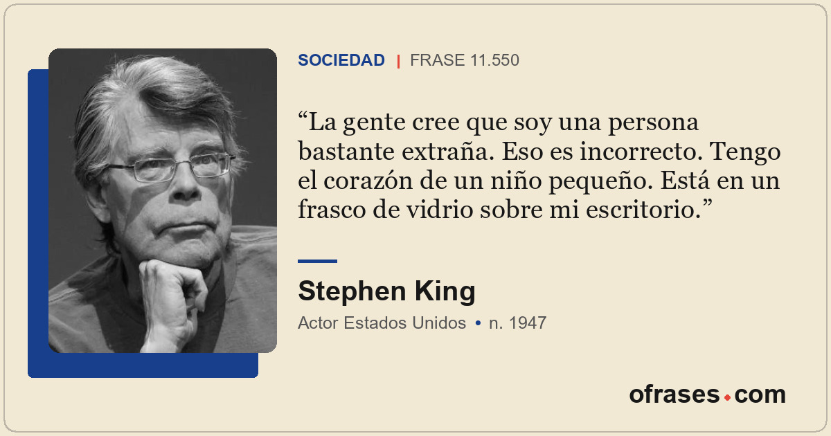 La gente cree que soy una persona bastante extraña. Eso es incorrecto. Tengo el...