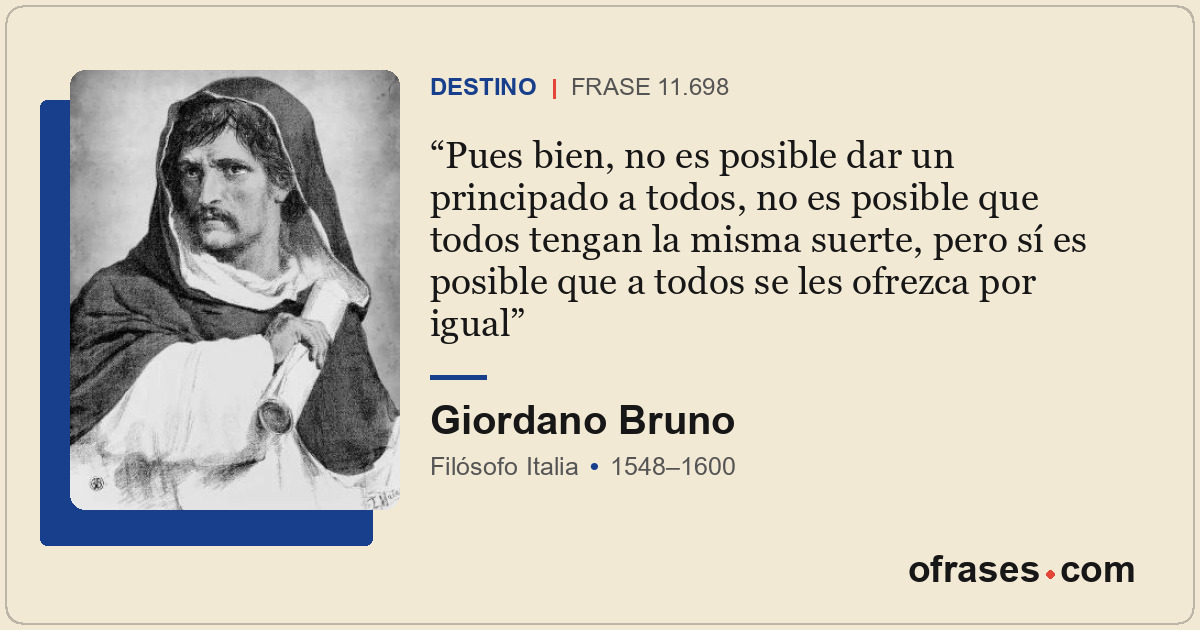Pues bien, no es posible dar un principado a todos, no es posible que todos teng...