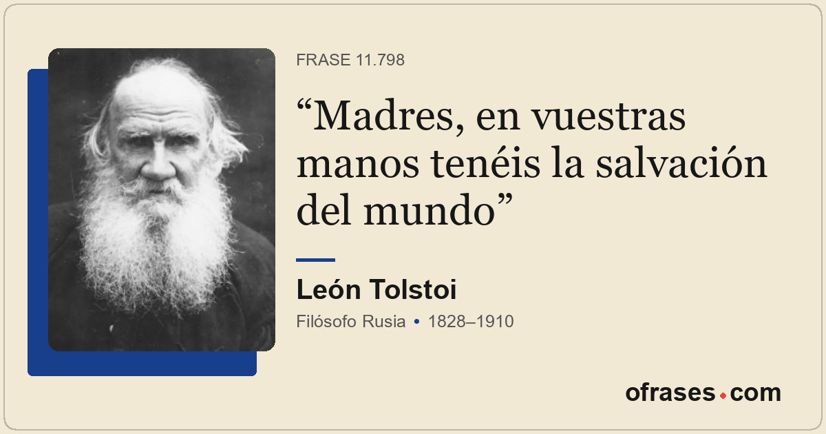 Madres, en vuestras manos tenéis la salvación del mundo