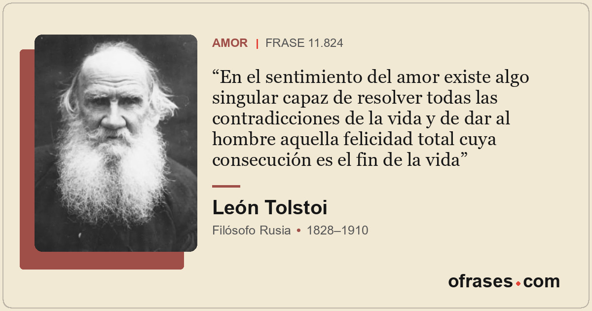 En el sentimiento del amor existe algo singular capaz de resolver todas las cont...