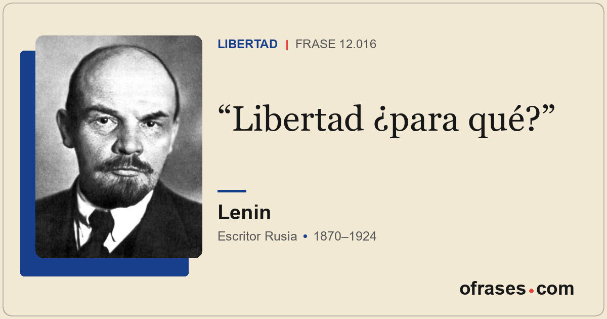 Libertad ¿para qué?
