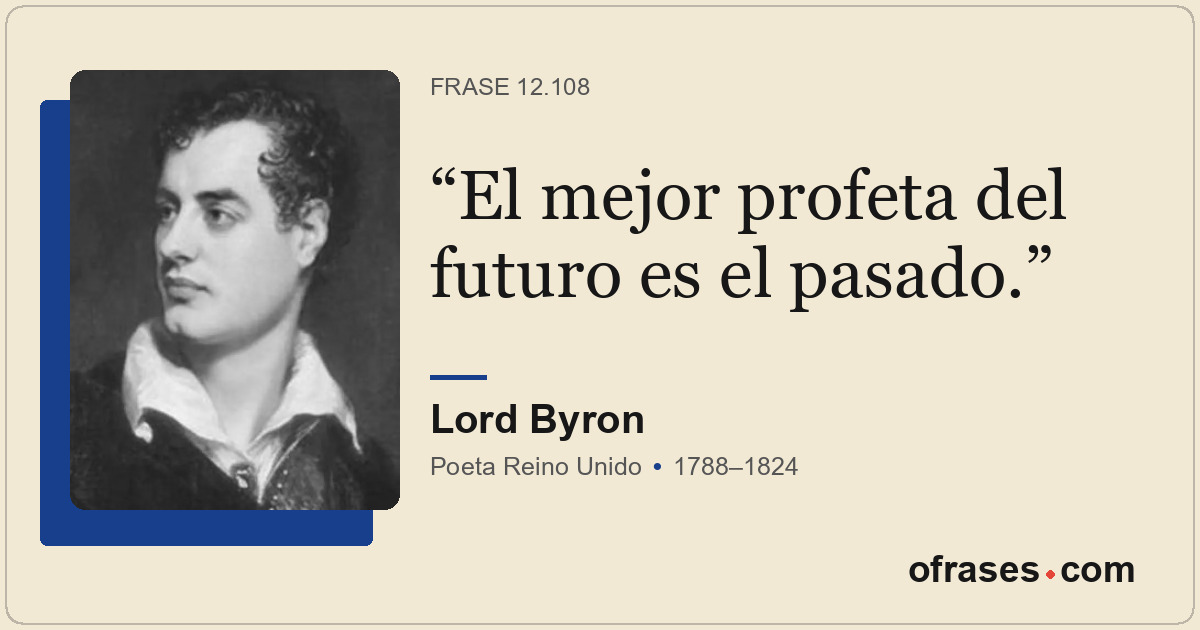 El mejor profeta del futuro es el pasado.