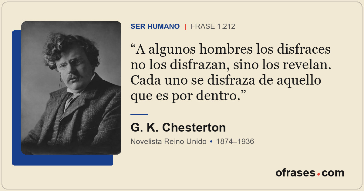 A algunos hombres los disfraces no los disfrazan, sino los revelan. Cada uno se...