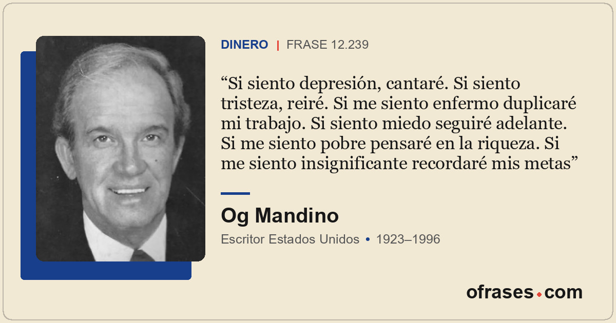 Si siento depresión, cantaré. Si siento tristeza, reiré. Si me siento enfermo du...