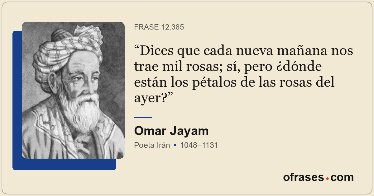 Dices que cada nueva mañana nos trae mil rosas; sí, pero ¿dónde están los pétalo...