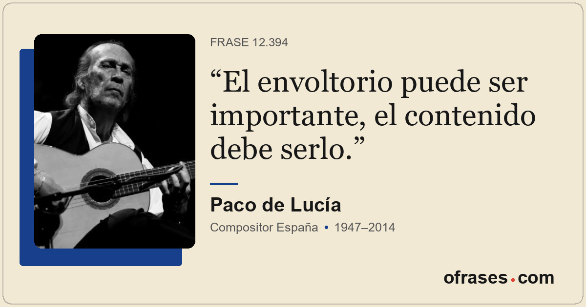 El envoltorio puede ser importante, el contenido debe serlo.