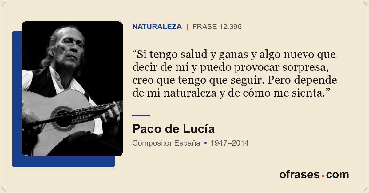 Si tengo salud y ganas y algo nuevo que decir de mí y puedo provocar sorpresa, c...