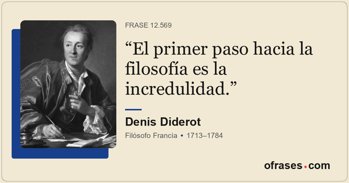 El primer paso hacia la filosofía es la incredulidad.