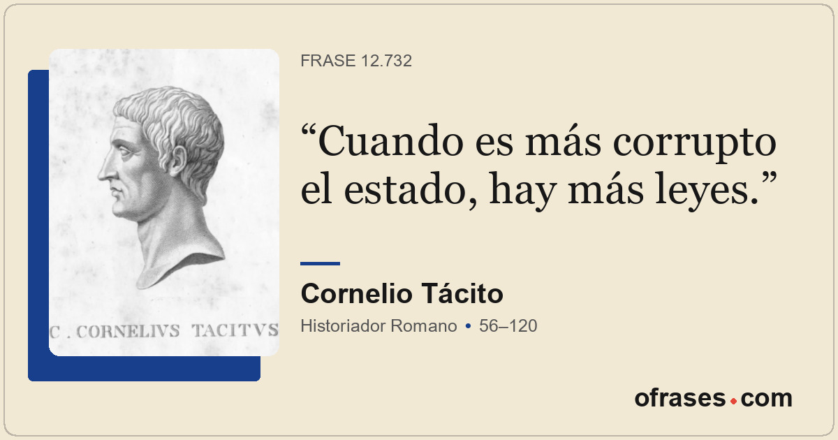 Cuando es más corrupto el estado, hay más leyes.