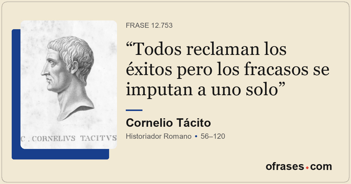 Todos reclaman los éxitos pero los fracasos se imputan a uno solo