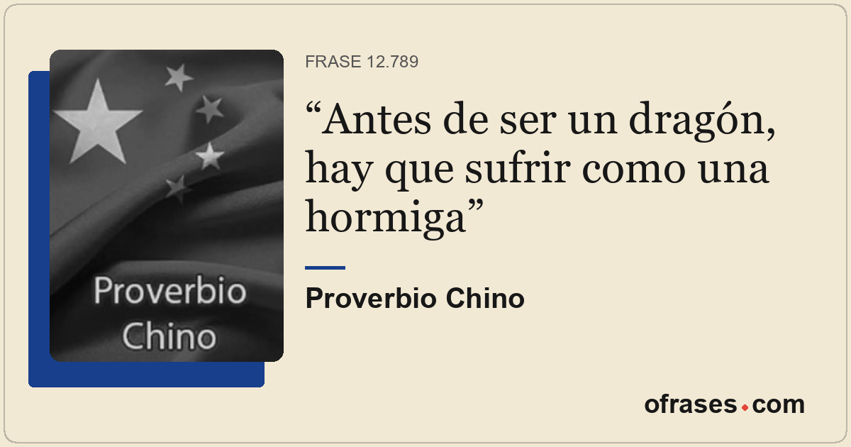 Antes de ser un dragón, hay que sufrir como una hormiga