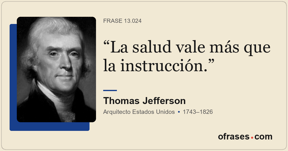 La salud vale más que la instrucción.