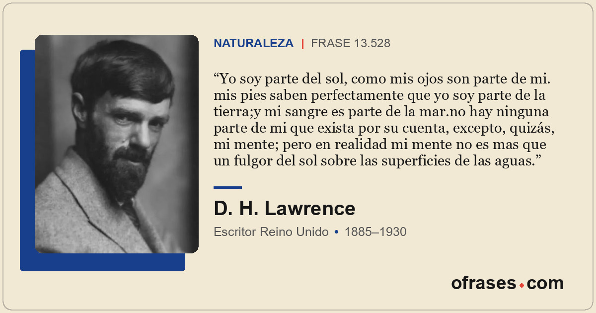 Yo soy parte del sol, como mis ojos son parte de mi. mis pies saben perfectament...