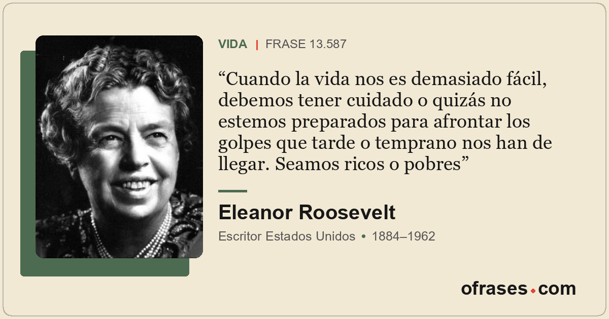 Cuando la vida nos es demasiado fácil, debemos tener cuidado o quizás no estemos...