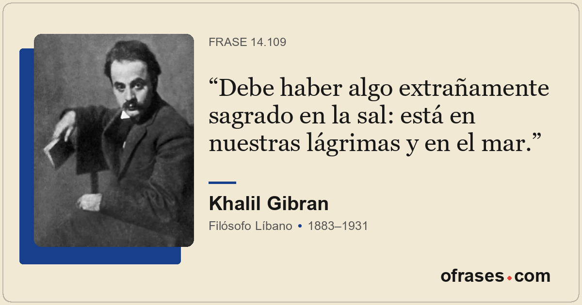 Debe haber algo extrañamente sagrado en la sal: está en nuestras lágrimas y en e...