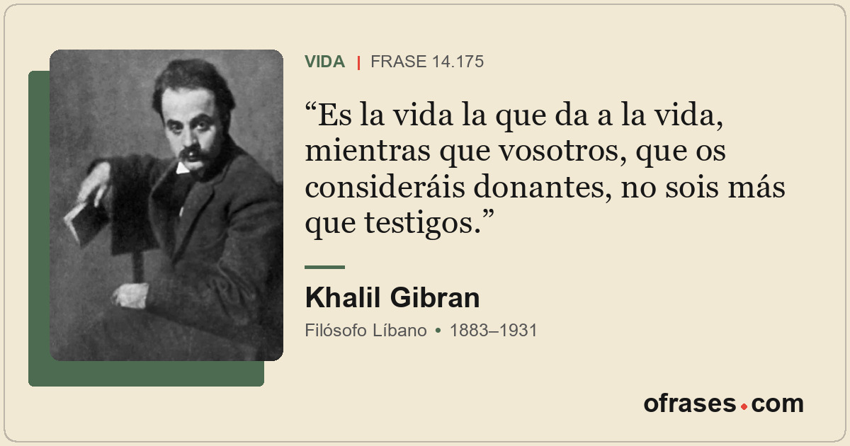 Es la vida la que da a la vida, mientras que vosotros, que os consideráis donant...