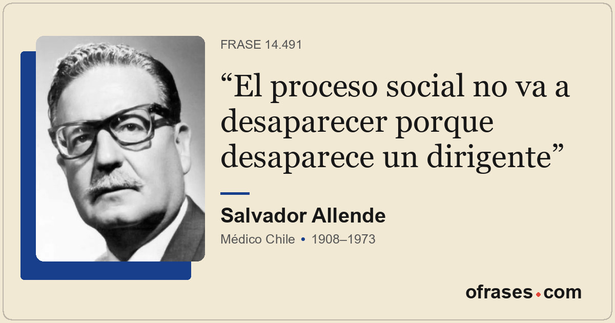 El proceso social no va a desaparecer porque desaparece un dirigente