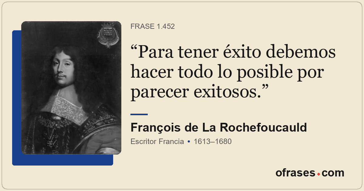 Para tener éxito debemos hacer todo lo posible por parecer exitosos.