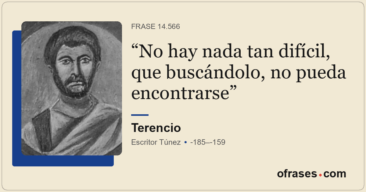 No hay nada tan difícil, que buscándolo, no pueda encontrarse