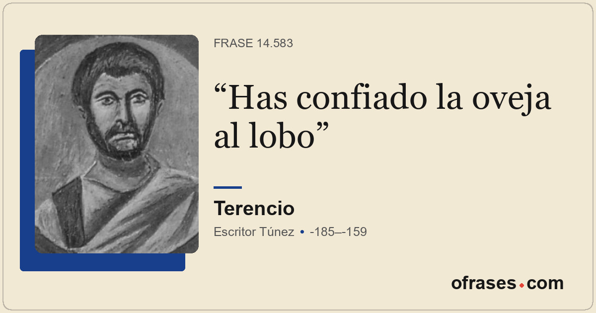 Has confiado la oveja al lobo
