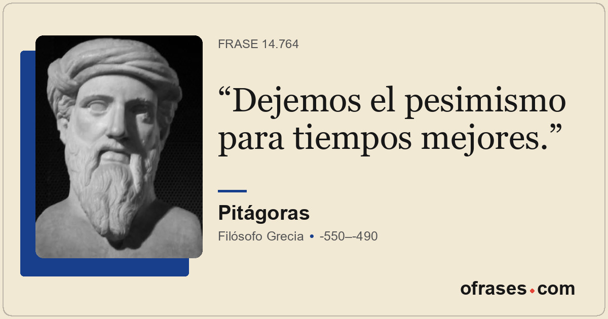 Dejemos el pesimismo para tiempos mejores.