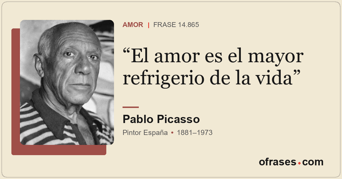 El amor es el mayor refrigerio de la vida