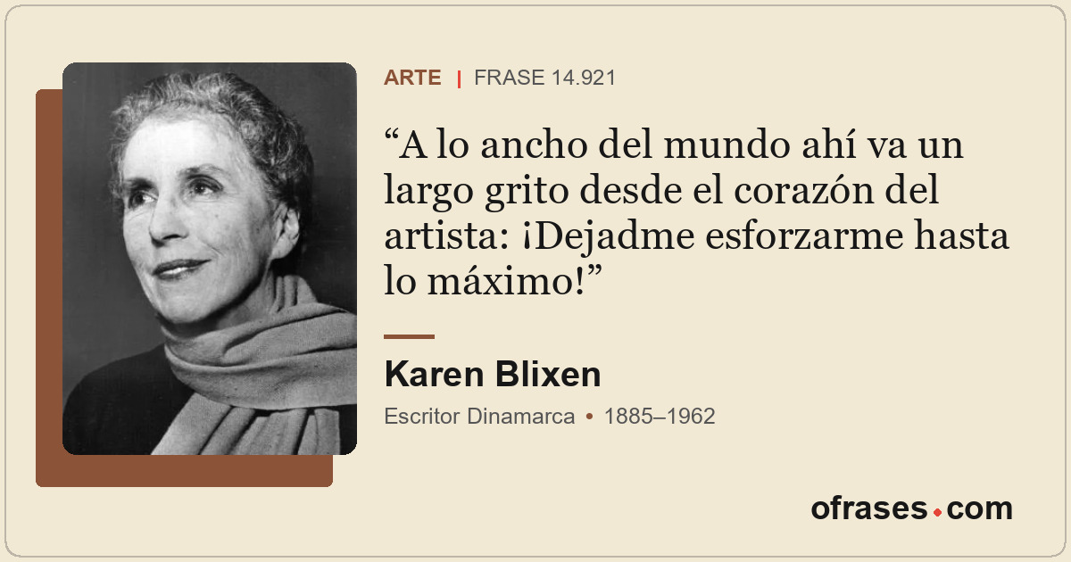 A lo ancho del mundo ahí va un largo grito desde el corazón del artista: ¡Dejadm...