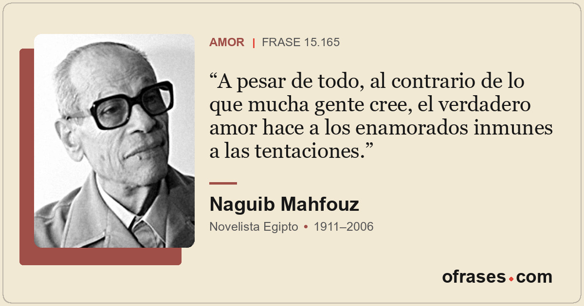 A pesar de todo, al contrario de lo que mucha gente cree, el verdadero amor hace...