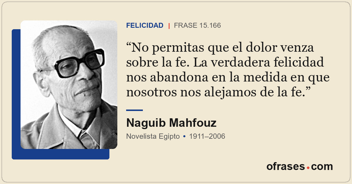 No permitas que el dolor venza sobre la fe. La verdadera felicidad nos abandona...