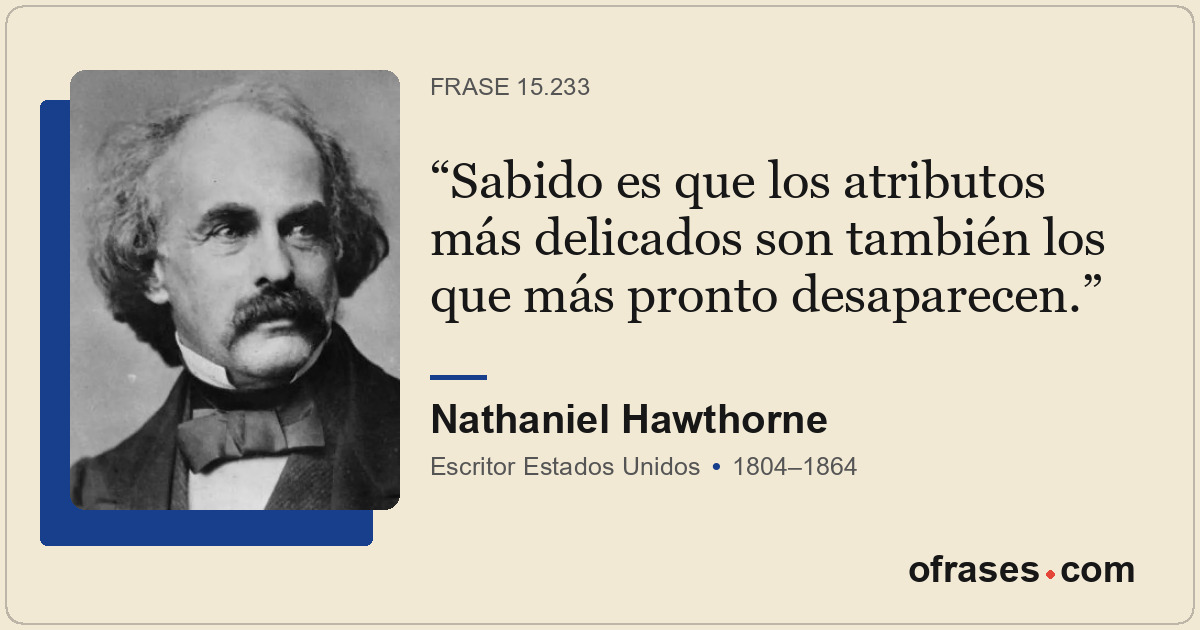 Sabido es que los atributos más delicados son también los que más pronto desapar...