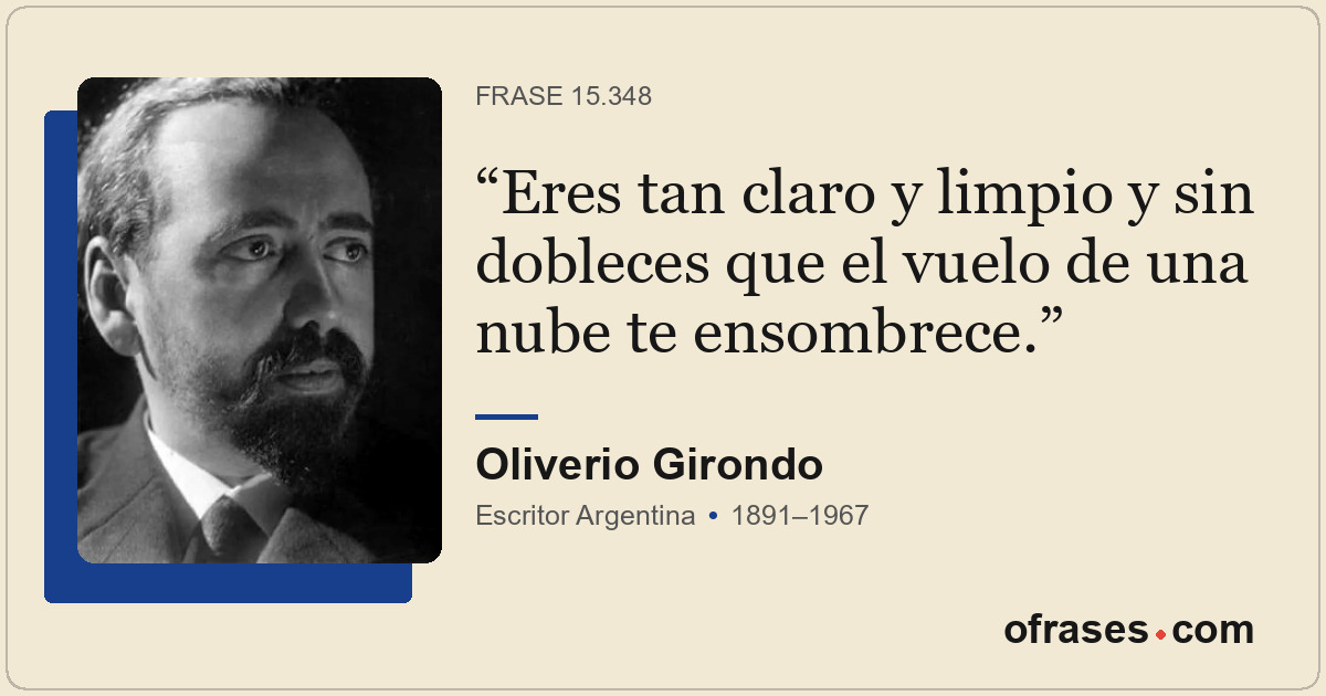 Eres tan claro y limpio y sin dobleces que el vuelo de una nube te ensombrece.