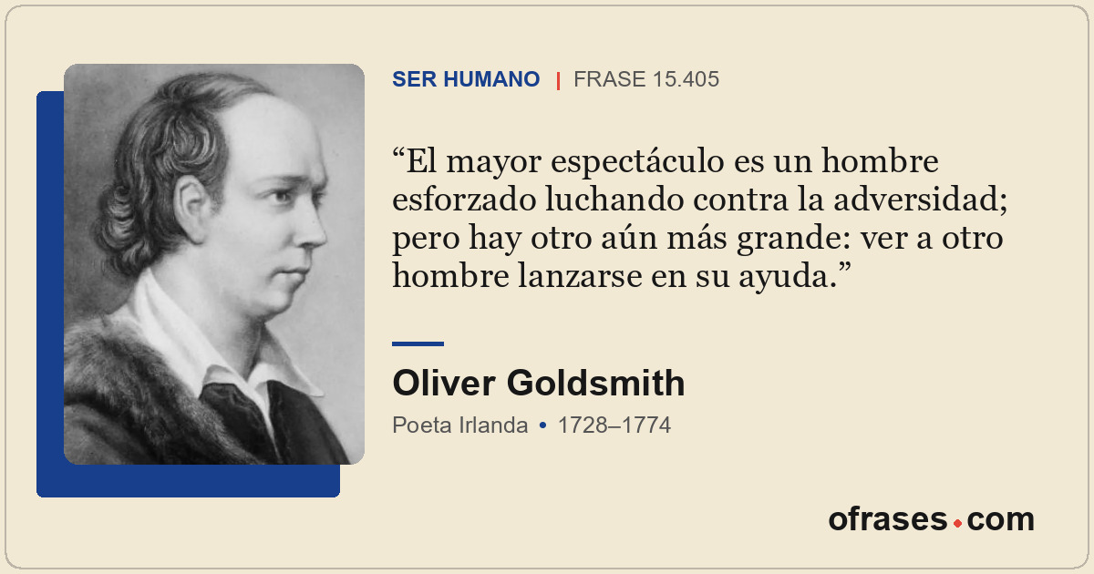 El mayor espectáculo es un hombre esforzado luchando contra la adversidad; pero...