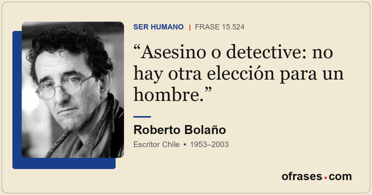 Asesino o detective: no hay otra elección para un hombre.