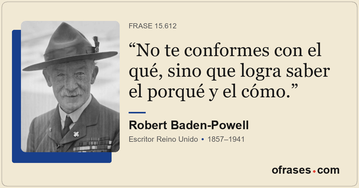 No te conformes con el qué, sino que logra saber el porqué y el cómo.