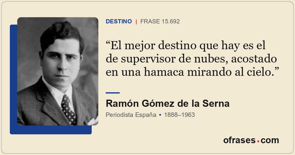 El mejor destino que hay es el de supervisor de nubes, acostado en una hamaca mi...