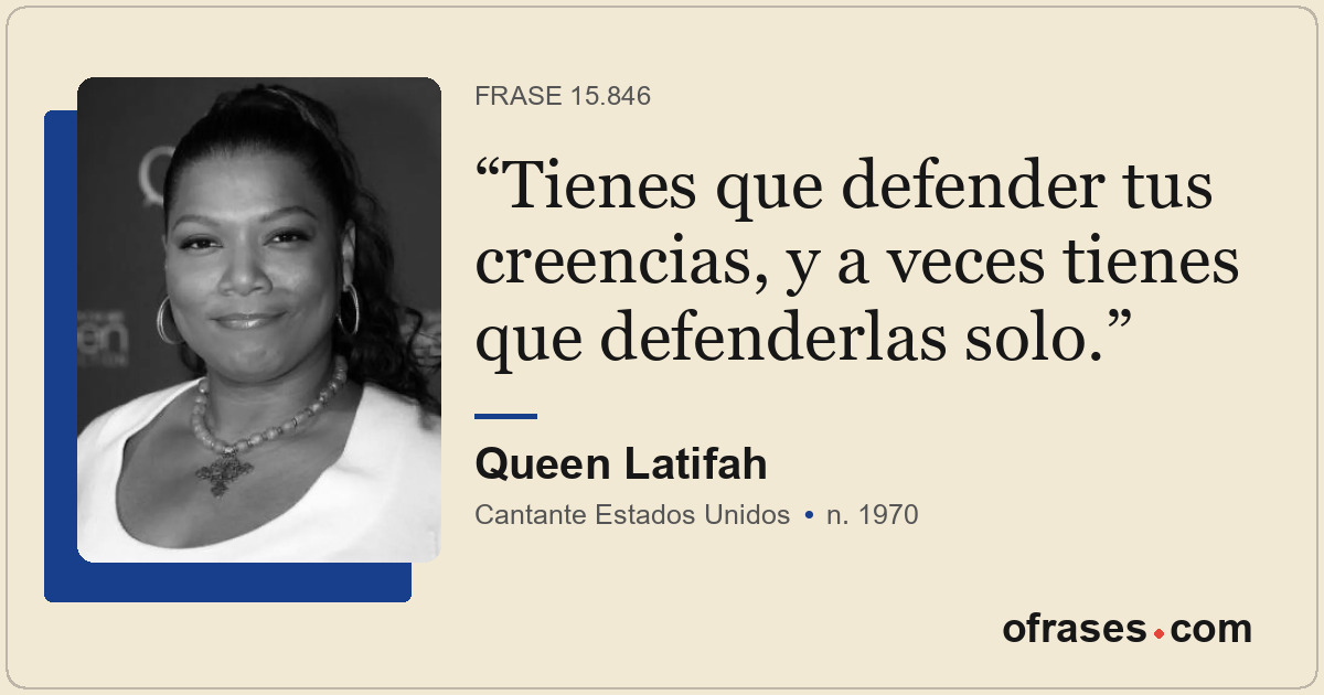 Tienes que defender tus creencias, y a veces tienes que defenderlas solo.
