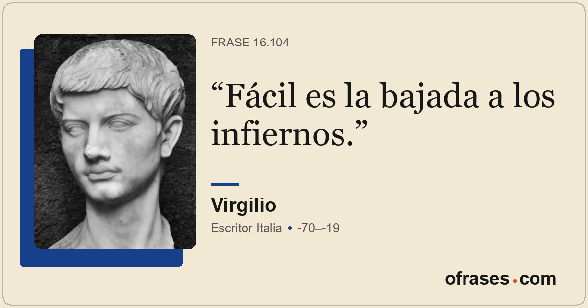Fácil es la bajada a los infiernos.
