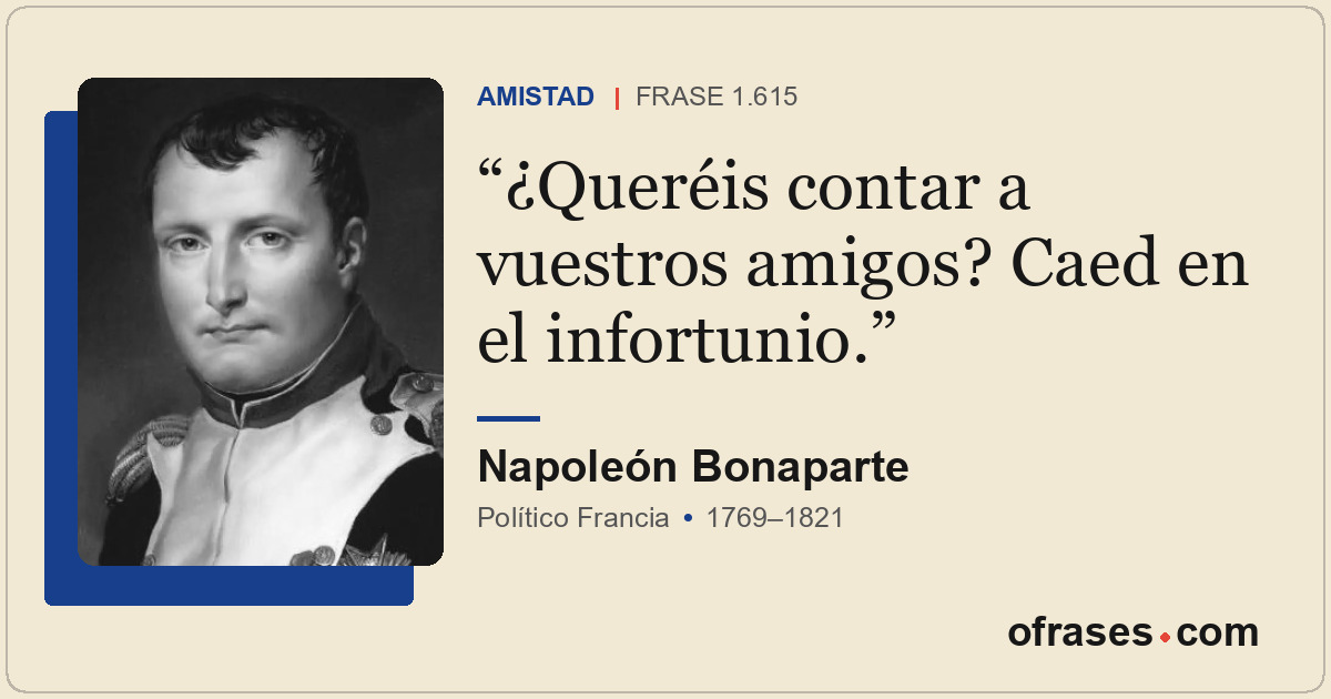 ¿Queréis contar a vuestros amigos? Caed en el infortunio.